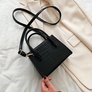 Black Crocodile Handbag